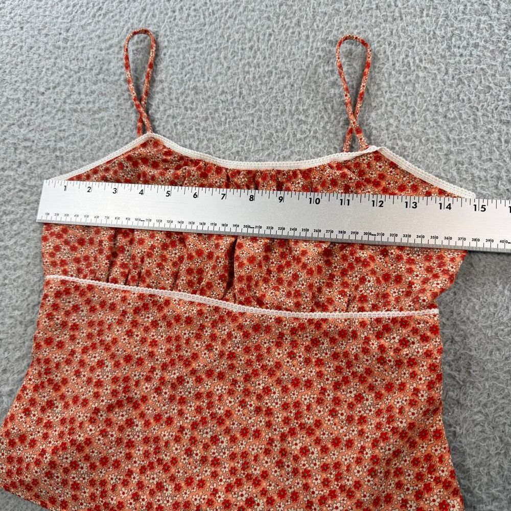 Y2K 579 orange & red milkmaid cami tank top - Picture 6 of 8
